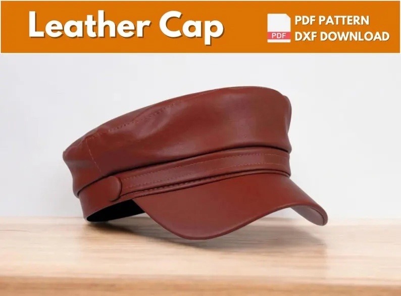 Выкройка кожаной кепки leather cap